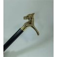 thumbnail image 3 of NAUTICALMARTUS Vintage Style Solid Brass Horse H3 Handle Antique Wooden Foldable Walking Stick Shaft Cane 36 inch Gift, 3 of 3
