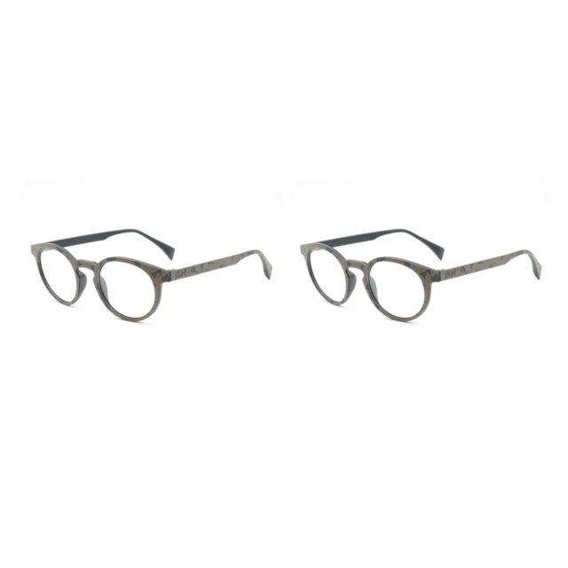 Qarigey Gafas redondas ligeras y de moda para mujer, para lucir gafas negras de arcoíris, montura de cristal IS031C5 IS031C5 2Conjunto