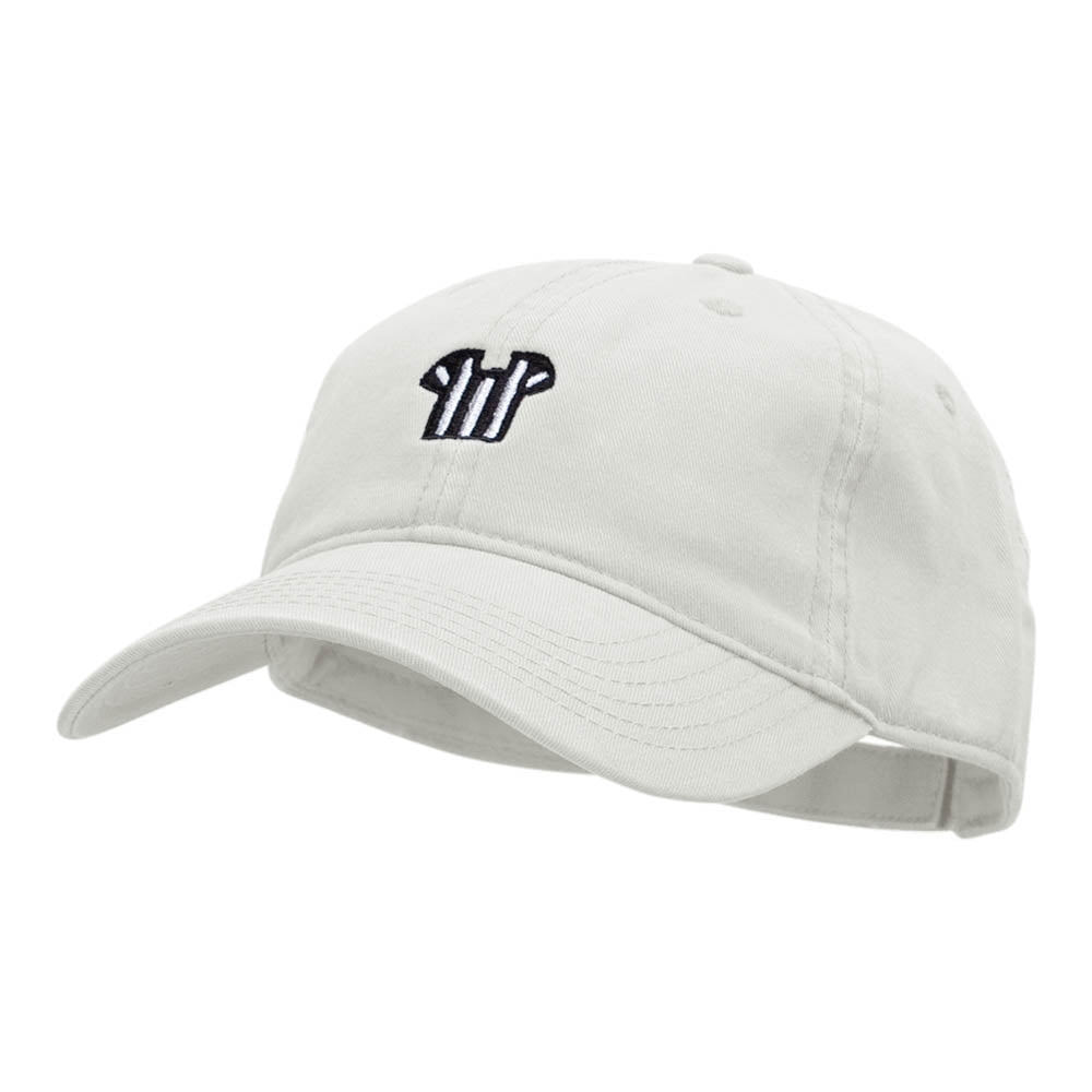 Referee Tee Embroidered Deluxe Washed Twill Cap - White OSFM