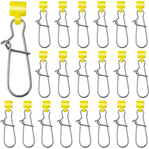 shiyou-Fishing Line Sinker Slide with Duo Lock Snap Heavy Duty Sinker for Freshwater Saltwater Fishing (Yellow-50pcs)