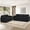 Black-Sofa Set, variant on FamiTOP 69" Comfortable 2 Seater Sofa w/Thick Seat & Backrest Cushion, Chenille Modern Couch with Soft Pillows, Upholstered Loveseat Sofa w/Sturdy Frame for Bedroom, Office, Living Room, Orange