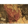 thumbnail image 1 of Ahgly Company Indoor Rectangle Abstract Brown Modern Area Rugs, 2' x 4', 1 of 4