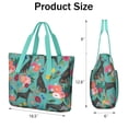thumbnail image 3 of Tote Bag for Women - Doberman Dog Pattern with Flowers Shoulder Bag - Large Utility Work Duffle Bag with Zipper Handbag for Travel, Work, Sprots, 3 of 5