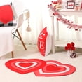 thumbnail image 3 of Throws for Couch Leaving Room Rug Lap Blankets And Throws Rugs for Kids Room Blankets Throw Velour Throw Rug for Room Throw Blanket Pack Soft Shaggy Rug Cute Area Rugs Valentine's Day Heart Shaped, 3 of 3