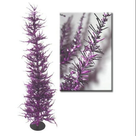 Whimsical Purple Laser Tinsel Artificial Christmas Tree 4'