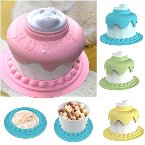 Birthday CakeforDogs, Dog Birthday Cake, Decorative Sculpted Piece, 6X9 In, Food-Grade Silicone, Pet Serving, Dog Parties, Light Blue, Single Unit