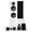 White, variant on Fluance Elite High Definition Surround Sound Home Theater 5.0 Channel Speaker System including Floorstanding Towers, Center Channel and Rear Surround Speakers - Natural Walnut (SXHTBW)