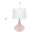 thumbnail image 3 of Elegant Designs 24" Modern Rippled Colored Glass Table Lamp - Pink, 3 of 5