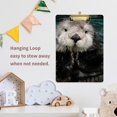 thumbnail image 4 of FMSHPON Sea Otter Ocean Clipboard Hardboard Wood Nursing Clip Board and Pull for Standard A4 Letter 13x9 inches, 4 of 4