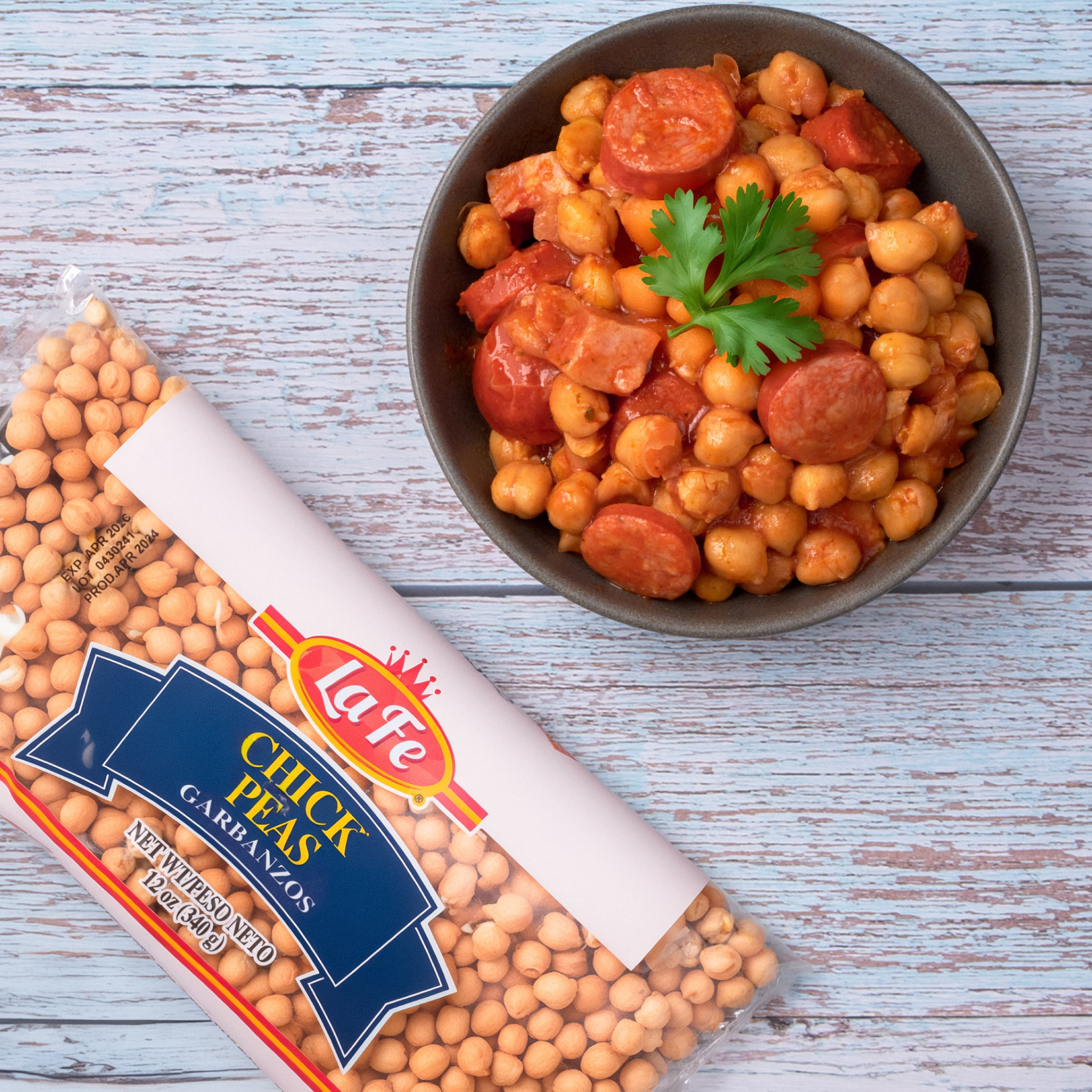 La Fe Dry Chick Peas, 24 Pack 12 OZ Bags