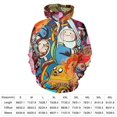 thumbnail image 2 of Adventure Time Unisex Sweatshirts Loose Pullover Sweater Hooded Hoodie 3D Printing Jacket Winter Fall Clothes XL, 2 of 7