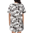 thumbnail image 3 of Bingfone Beach Print Pajamas Sets for Women Soft Short-Sleeved Pjs with Lounge Shorts Two Piece Sleepwear, 3 of 8
