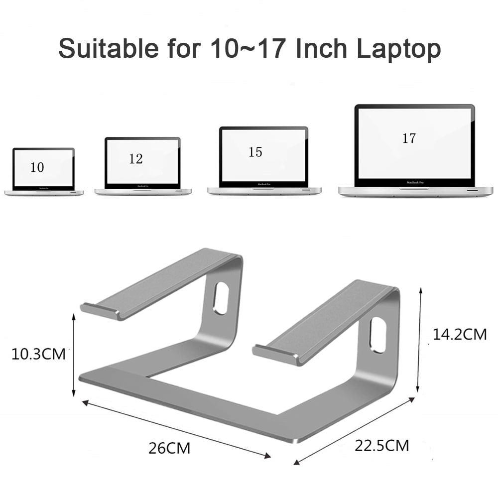 MEGICOT Laptop Stand Compatible with 10 to 17 inch Laptops, Ergonomic Elevator Metal Riser Detachable Laptop Holder Compatible with MacBook Air Pro, Dell XPS, Lenovo and More
