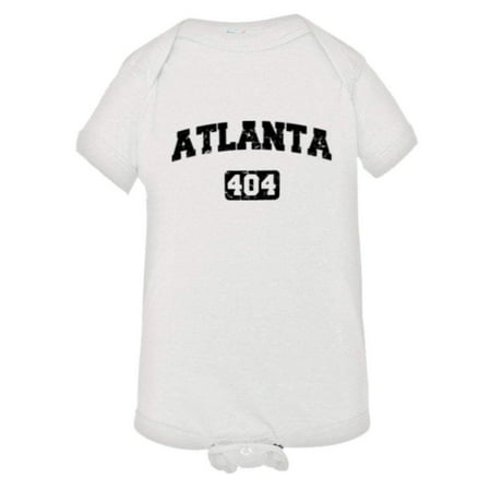 

PleaseMeTees™ Baby Atlanta 404 Area Code Distressed HQ Jumpsuit