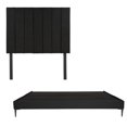 thumbnail image 1 of Box Base Cama Slim King Size+ Cabecera Argos Negro, 1 of 8
