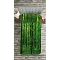 thumbnail image 3 of Ambesonne Green Quilted Bedspread Set 2 Pcs, Spring Forest Bush Rural, Twin Size, Green, 3 of 3