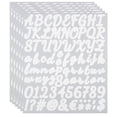thumbnail image 1 of Unique Bargains Alphabet Letters Numbers Stickers, 6 Sheets Self Adhesive Cursive Decal, White, 1 of 6