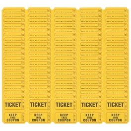 未使用品 ラッフルチケット Raffle Tickets 2000組B-0465 Walmart's Yellow Double-Sided Raffle Ticket Roll: 2000