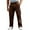 Coffee%GC%, variant on CONZONE Mens Pants Wide Leg Cargo Pants for Men Casual Solid Color Soft Loose Fit Fall Winter Trousers With Elastic Waistband