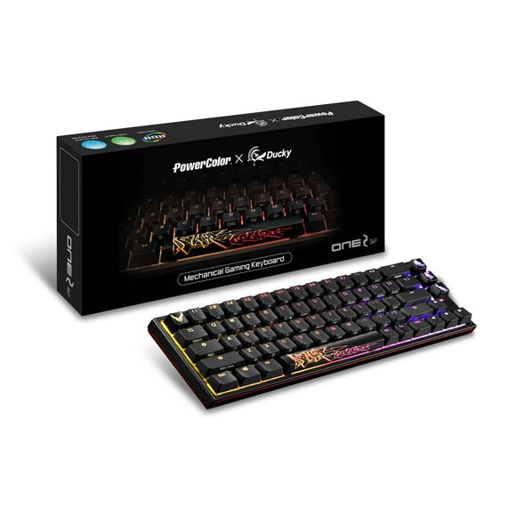 PowerColor x Ducky One 2 SF RGB Mechanical Keyboard with Kailh Brown Switches