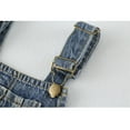 thumbnail image 4 of KIDSCOOL SPACE Little Girl Jean Overalls,Big Ripped Denim Shortalls,Blue,2-3 Years, 4 of 7