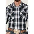 thumbnail image 3 of Wrangler Men's Rock 47 By Plaid Print Long Sleeve Snap Western Shirt - 112317113 Medium, 3 of 4