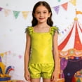 thumbnail image 2 of XIYON Girl Clothes Girls Glam Performance Outfit Sequin Sleeveless Top And Shorts For Stage Show Party 9-10 Years, 2 of 4