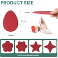 thumbnail image 3 of Welnove Shoe Sole Protectors Anti-Slip, Self-Adhesive Grips For Leather Shoes, High Heels, Noise Reduction, 12 Pcs, Red, 3 of 7