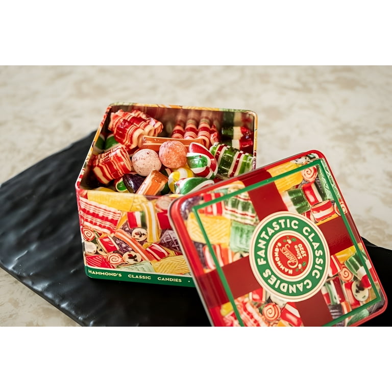 あめ Hammonds Old Fashioned Christmas Candy Tin, 16 oz Hard Candy