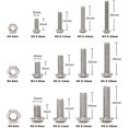 thumbnail image 3 of Kit 440 Uds M3 M4 M5 de acero inoxidable cabeza hexagonal botón cabeza hueca Cable perno tornillo tuerca de bloqueo Kit de combinación con caja de almacenamiento, 3 of 7
