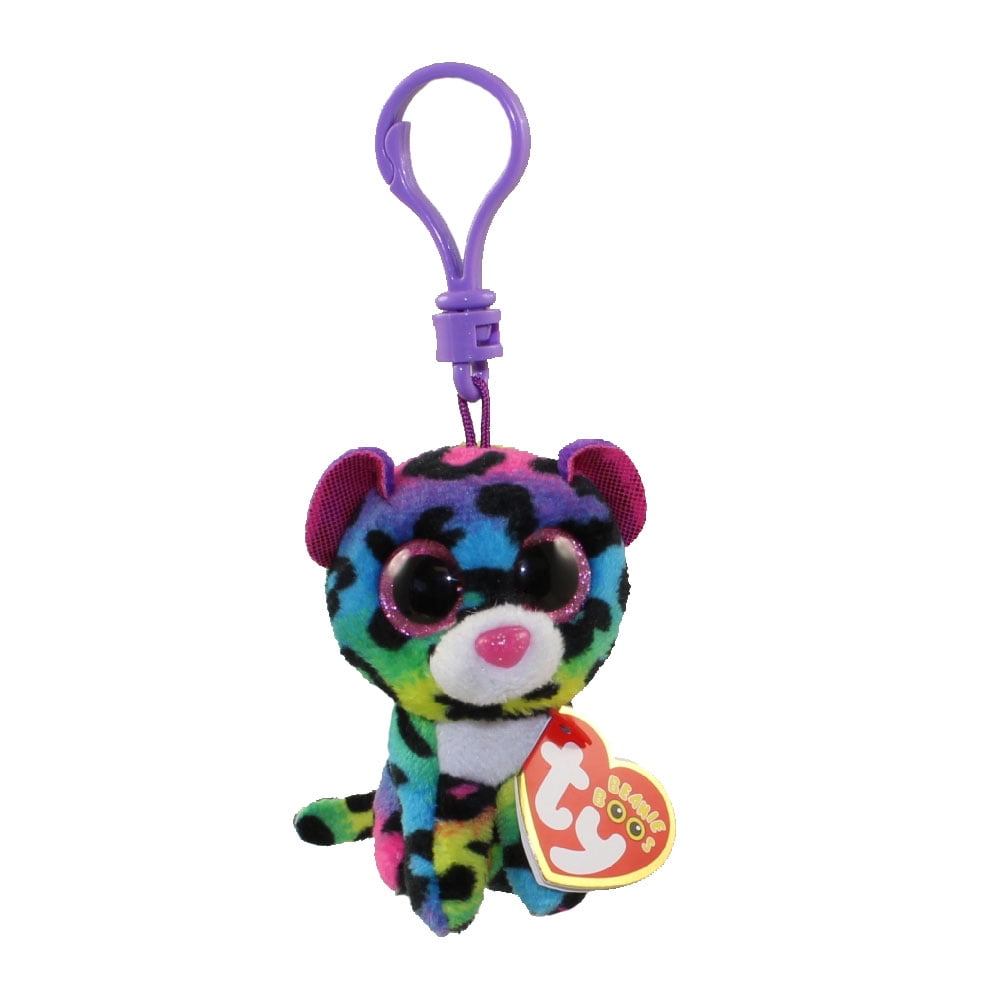 NEW W/TAG-SUPER CUTE-**IN HAND** TY PATCHES LEOPARD BEANIE BOOS KEY CLIP 