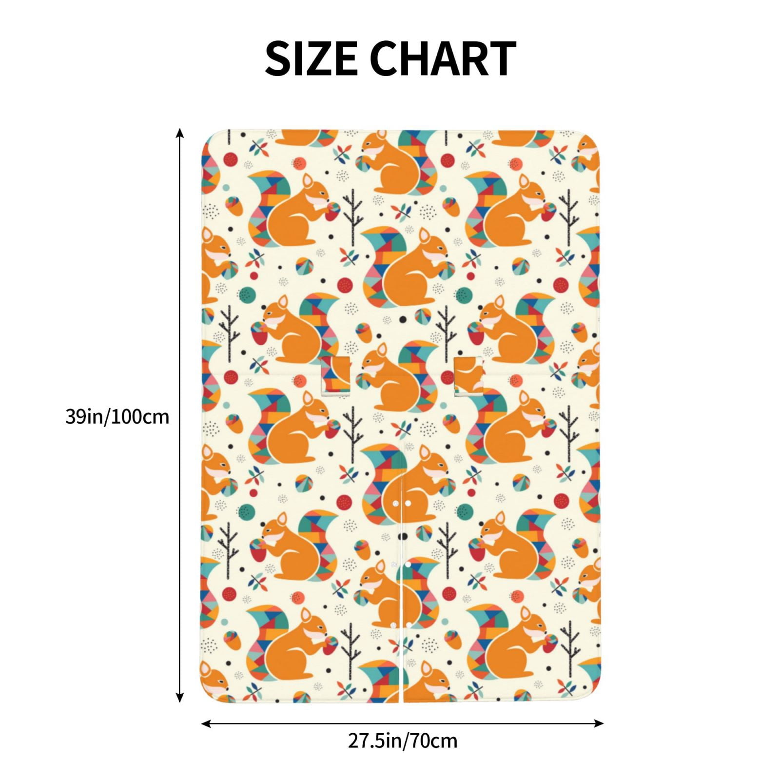 Naloa Squirrel With Colorful Tail Baby Car Seat Cover, Breathable Baby Carrier Cover, Multiuse Baby Carrier Cover & Nursing Breastfeeding Cover