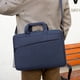 thumbnail image 1 of Mochila para laptop de 15.6 pulgadas de color azul oscuro, tela repelente al agua, para hombres, maletín de negocios casual o escolar, maletín de negocios, 1 of 7