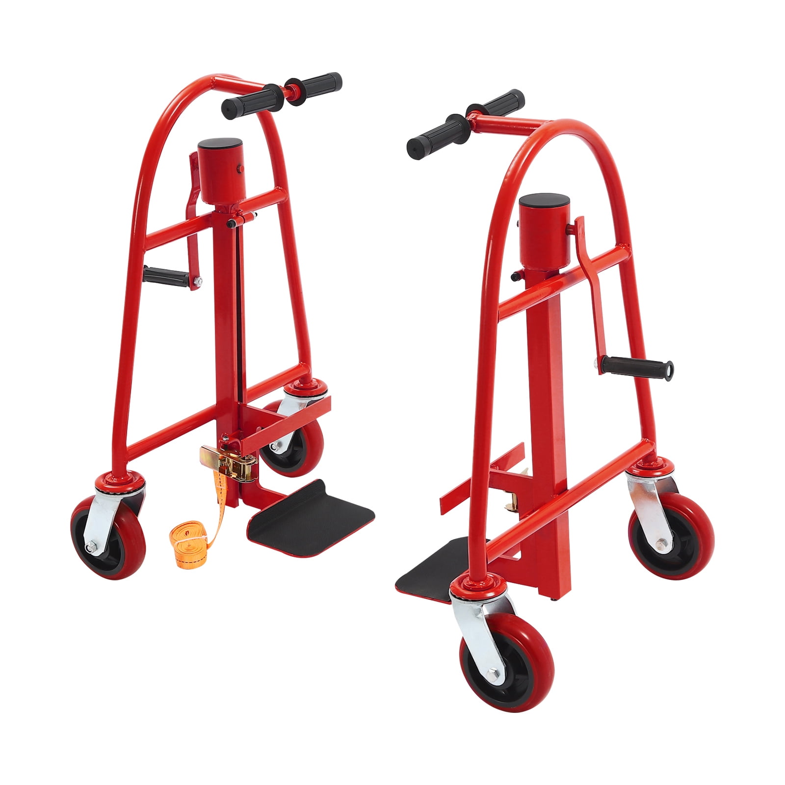 ToppiJoy 2Pcs Manual Furniture and Crate Mover with PU Swivel Casters, Safe and Easy Lifting Hold up to 1300lbs, Machinery Mover Handling Tools, for Moving, Offices, Furnitures Stores