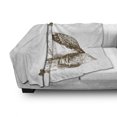 thumbnail image 3 of Loon Soft Flannel Fleece Throw Blanket, Antique Looking Drawing Illustration of a Northern Loon Animalistic, Cozy Plush for Indoor and Outdoor Use, 50" x 60", Dark Cocoa and White, by Ambesonne, 3 of 6
