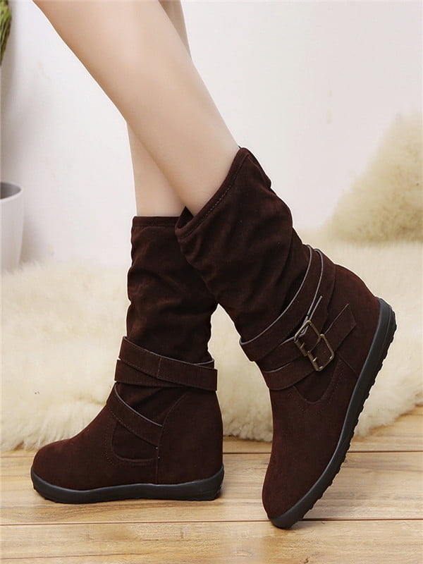 ladies wedge boots