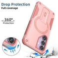 thumbnail image 5 of Dswteny Phone Case for Samsung Galaxy A16 5G/4G Compatible with Magsafe Tempered Glass Screen Protector Cell Cover Stand Rugged Shockproof Heavy Duty Magnetic Protective A 16 16A SM-A166U Women Pink, 5 of 7