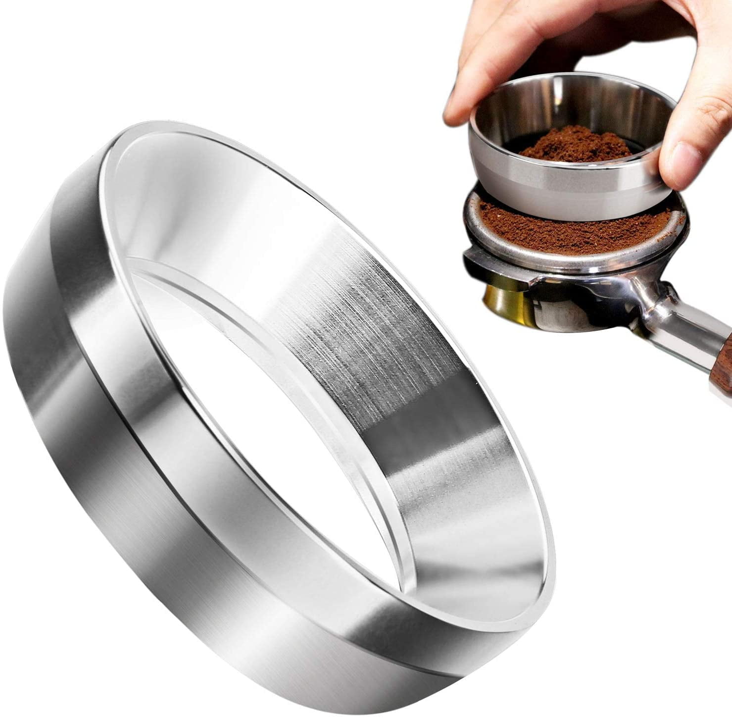Plastic Coffee Dosing Ring Replacement Portafilter Dosing Funnel Espresso Powder Ring for Home/Cafe 54mm Espresso Dosing Funnel 
