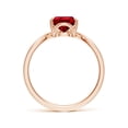 thumbnail image 2 of ANGARA Lab Grown 1.9 Ct Prong-Set Pear Ruby Chevron Engagement Ring for Women in 14K Rose Gold (Size-9x7mm) | July Birthstone, Birthday, Anniversary, Jewelry Gift for Women | Lab-Grown Ruby Ring, 2 of 8