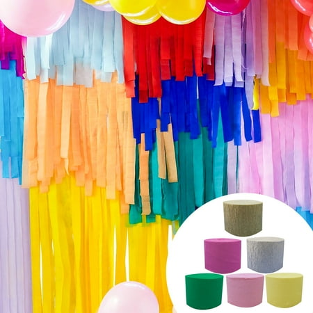 

Grandest Birch Colored Crepe Paper Ornamental Fadeless Party Decoration Paper Crumpled Paper Scene Setting Props for Wedding