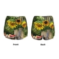 thumbnail image 5 of Vsdgher Vintage Wooden Bucket Print Women's Running Double Layer Shorts High Waisted with Pockets Elastic Yoga Workout Athletic Gym Sports, 5 of 8