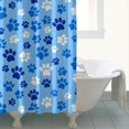 thumbnail image 4 of Blue Dog Paw Footprint Shower Curtain 72"x84" ,Bathroom Decorative Shower Curtains Set with 12 Hooks,Modern Waterproof Washable Shower Curtain, 4 of 6