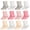 Multicolor, variant on Bocaoying 12-Pack Non-Slip Toddler Socks Cotton Baby Crew Socks Ruffle Cuff White
