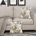 thumbnail image 4 of Chinoiserie Pillow Cover 20x20 Inch Brown Vintage Flower Throw Pillow Covers Spring Summer Floral Outdoor Pillow Cases Cotton Linen Cushion Covers for Couch Sofa Bedroom Chinoiserie Decor (Pack of 2), 4 of 6