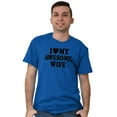 thumbnail image 3 of I Love My Awesome Wife Cute Husband Men's Graphic T Shirt Tees Brisco Brands M, 3 of 6
