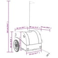 thumbnail image 4 of vidaXL Bike Trailer Black and Grey 45 kg Iron, 4 of 5