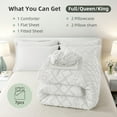 thumbnail image 6 of Vccoem 7-Piece Queen Comforter Set Bed in a Bag - White Boho Tufted Luxury Bedding Set, Ultra Soft & Breathable All Season Comforter with Sheets & Pillowcases, 6 of 9