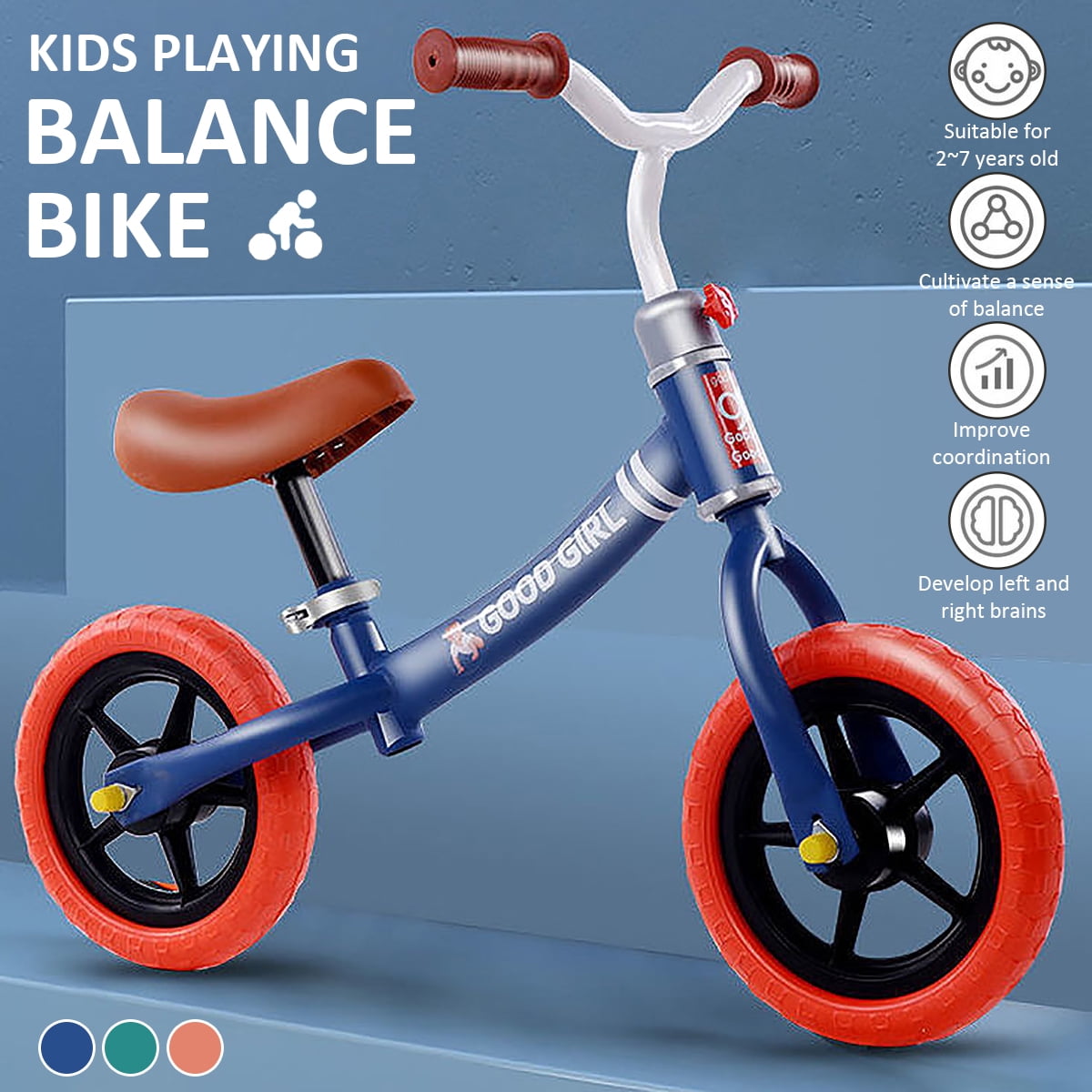 Details about   12inch Kids Balance Bike KIds Bike No pedal Childrens Ride on Scooter Sliding 