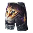 thumbnail image 2 of Yiaed Astronaut Cat Print Men's Swim Trunks with Lining Quick Dry Sports Shorts Beach Shorts Boardshorts-X-Large, 2 of 5