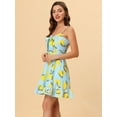 thumbnail image 3 of INSPIRE CHIC Women's Spaghetti Strap Bowknot Lemon Dotted Dress, 3 of 5